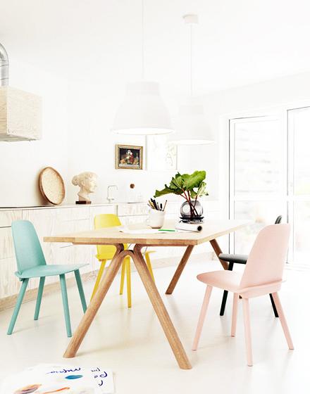 餐椅——让餐厅更出彩丨10张彩色餐桌椅搭配图