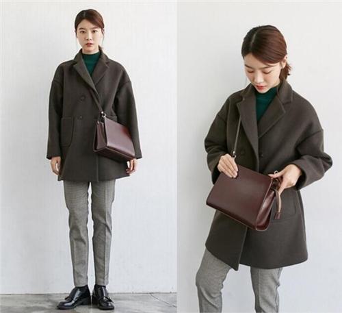 复古斜挎包搭配 这样搭配很时尚