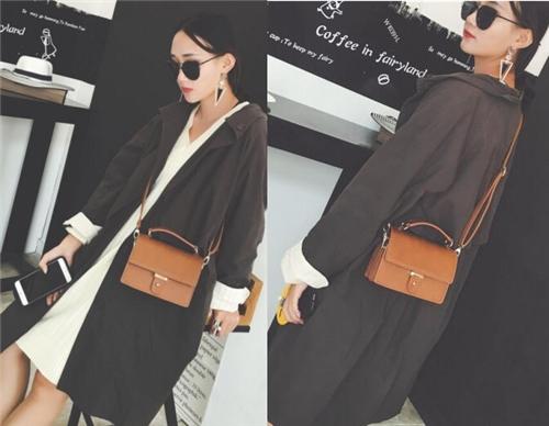 复古斜挎包搭配 这样搭配很时尚