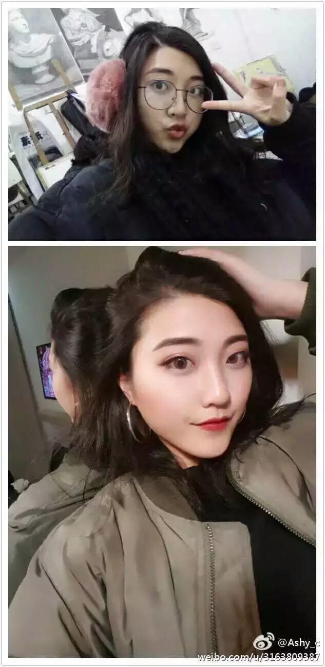 妆前一枝花，妆后吓哭妈