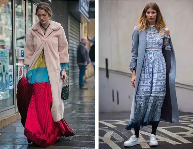 大衣+连衣裙，简单又时髦的冬季搭配法！
