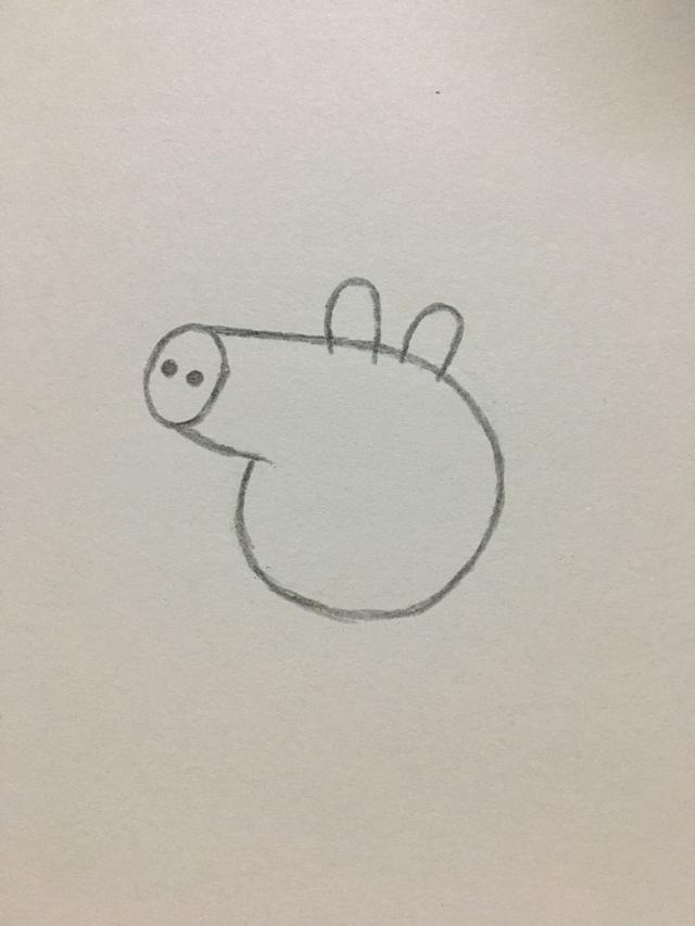 简笔画——小猪佩奇妈妈的画法