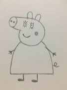 妈妈简笔画全身:简笔画全身小猪佩奇妈妈的画法