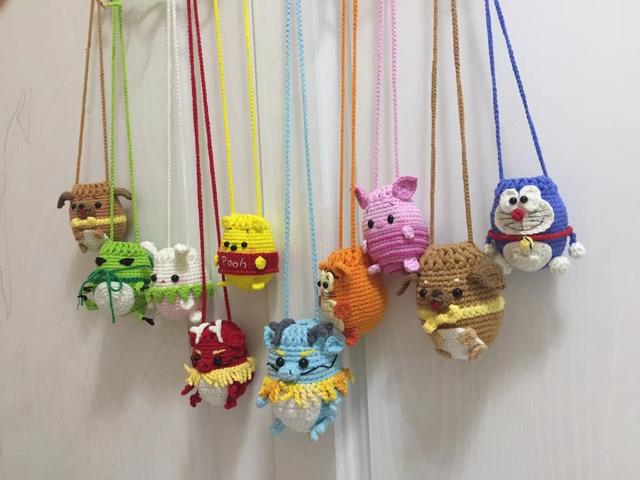钩织立夏卡通蛋袋图解教程——小猪皮杰
