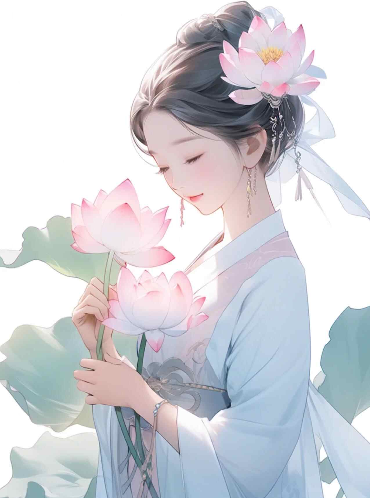 荷花型女性特点,荷花女人图片大全