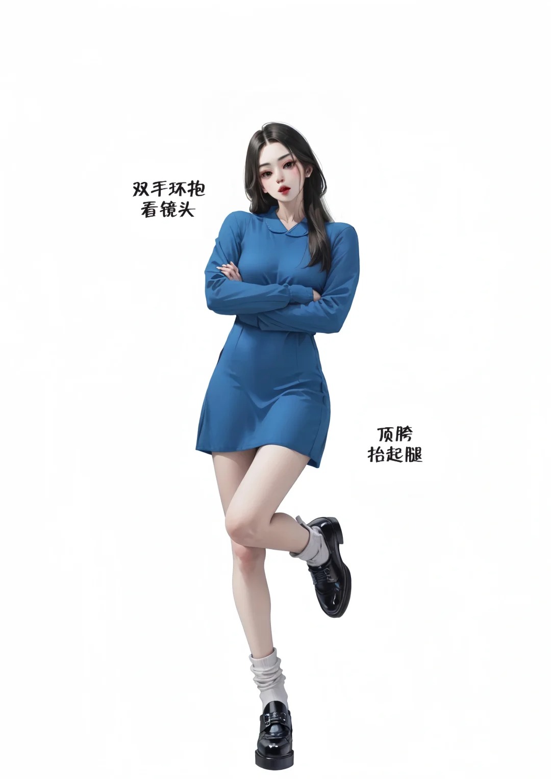女生pose姿势动态图片