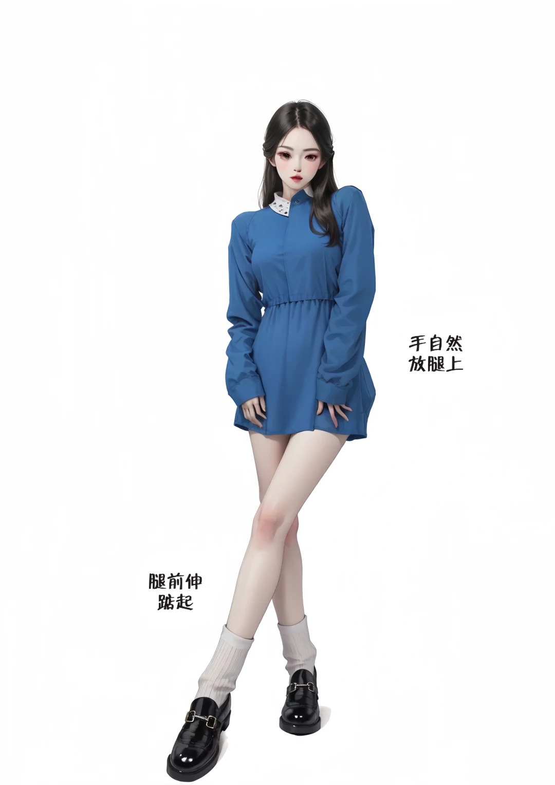 女生pose姿势动态图片