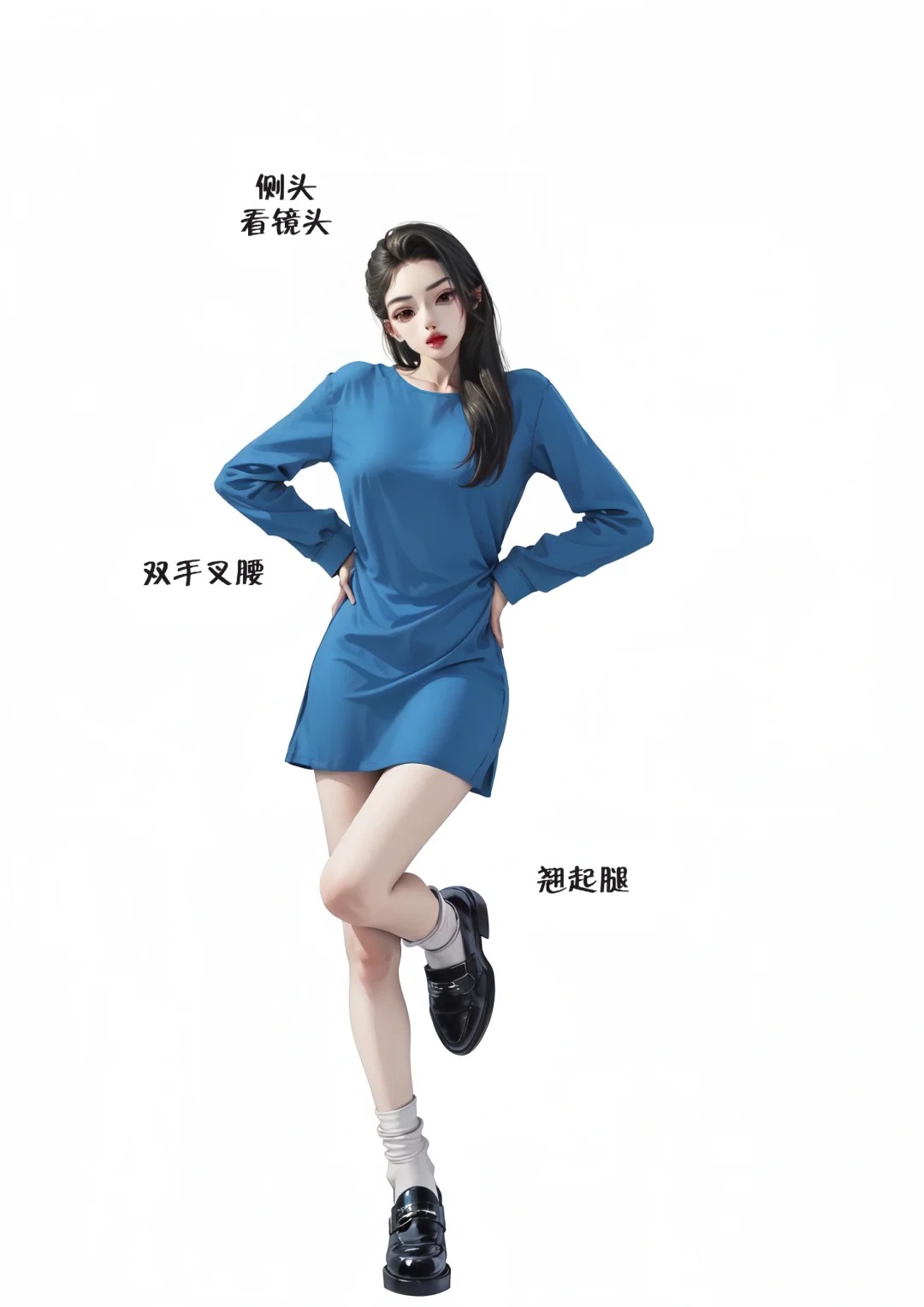 女生pose姿势动态图片