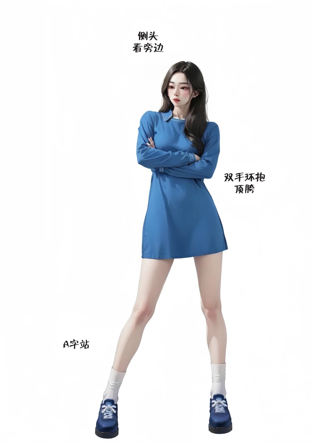 女生pose姿势动态图片
