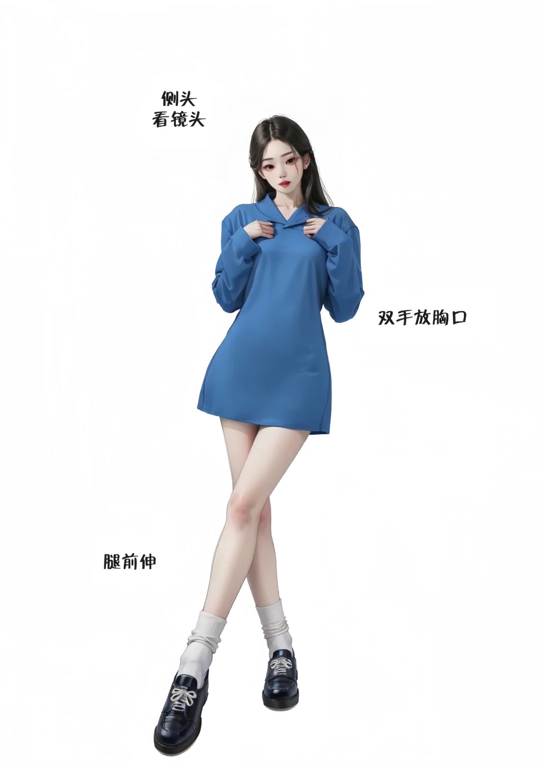 女生pose姿势动态图片