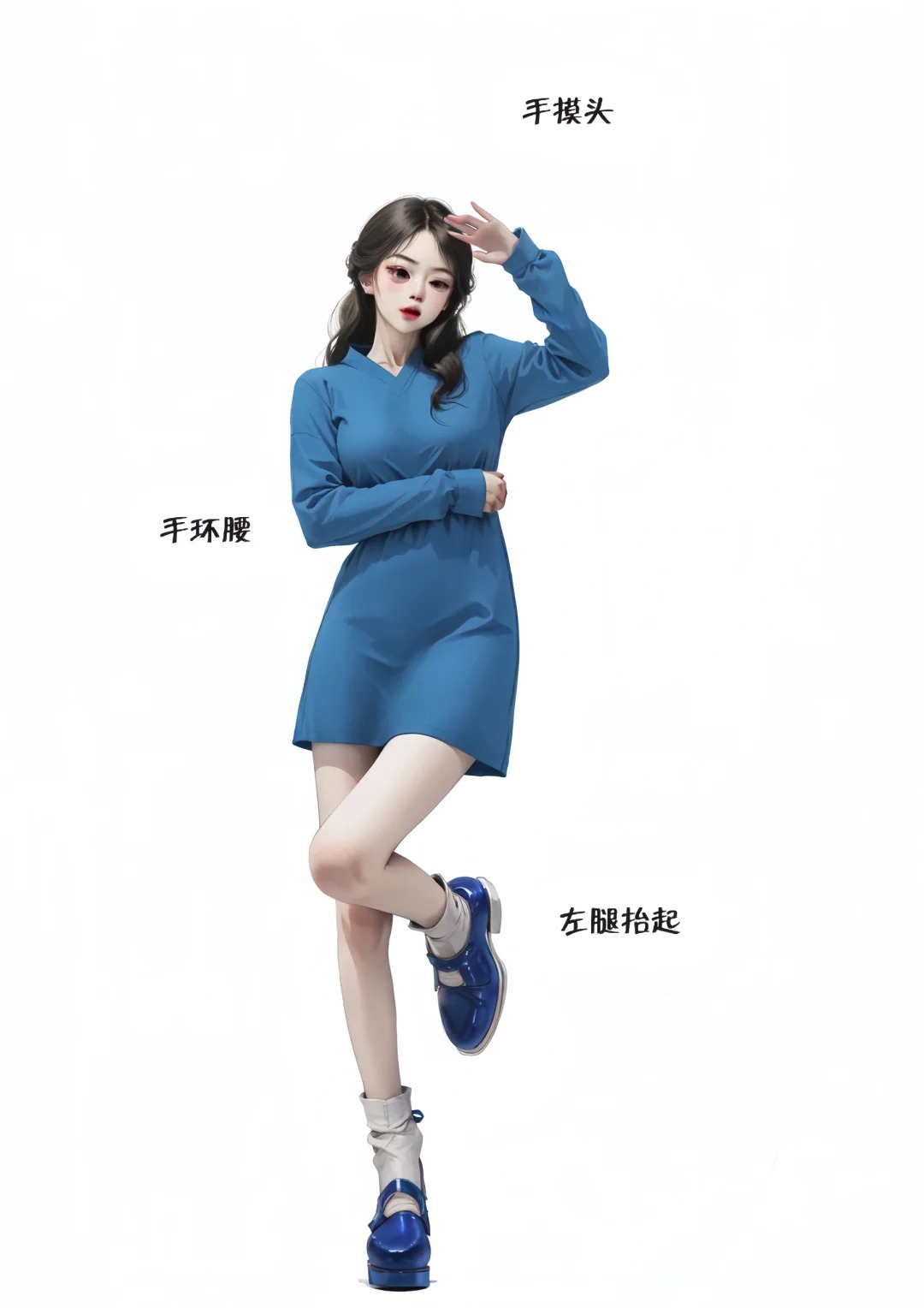 女生pose姿势动态图片