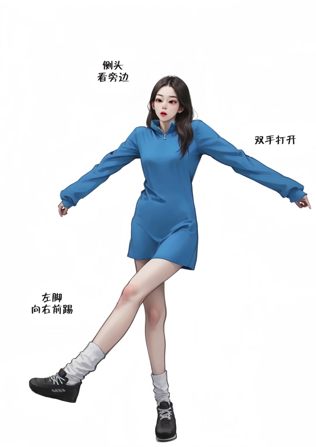 女生pose姿势动态图片