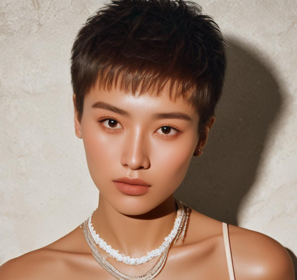 毛寸女生图片，毛寸女生发型
