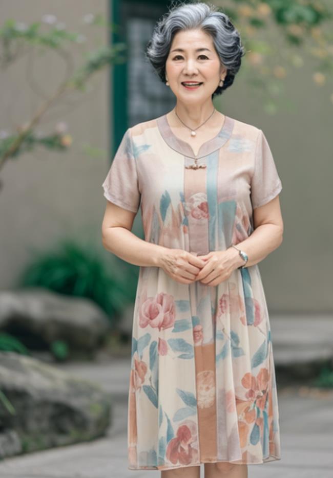 1米55矮个子中老年连衣裙