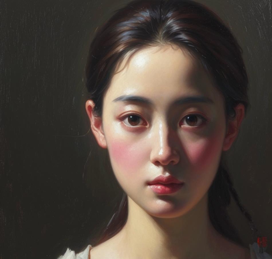 油画逼真高清人物