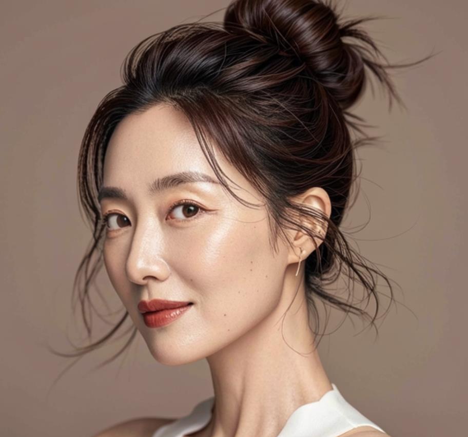 妈妈丸子头发型图片