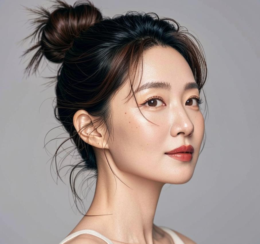 妈妈丸子头发型图片