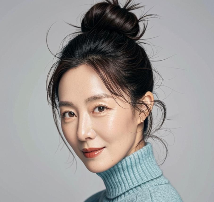 妈妈丸子头发型图片
