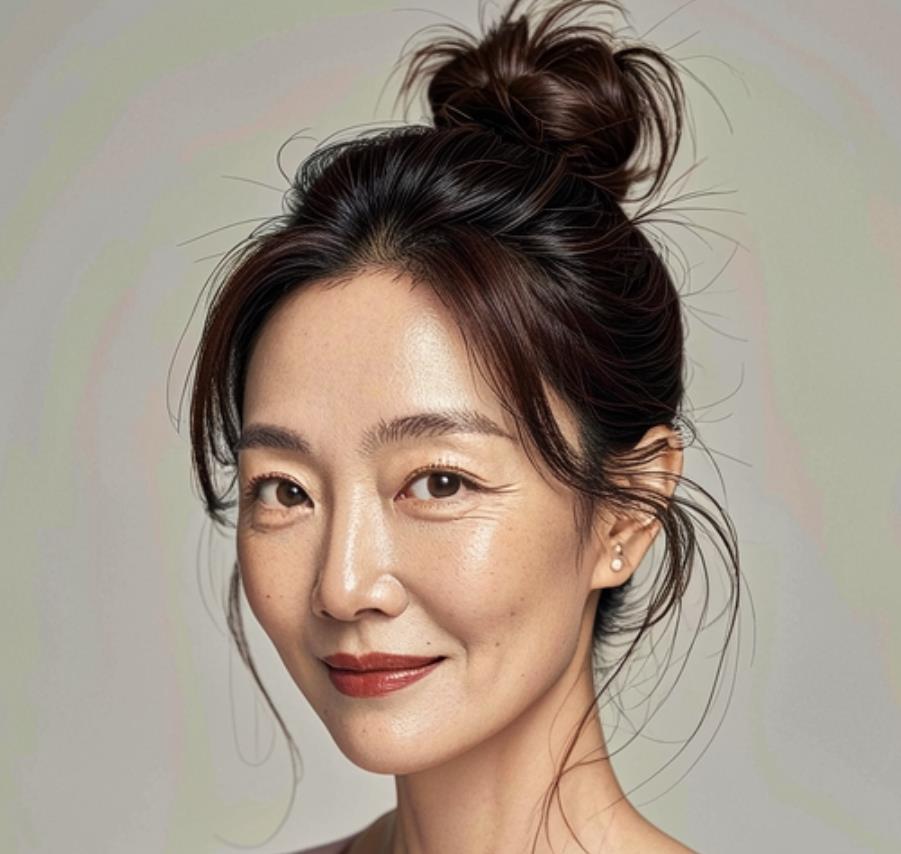 妈妈丸子头发型图片