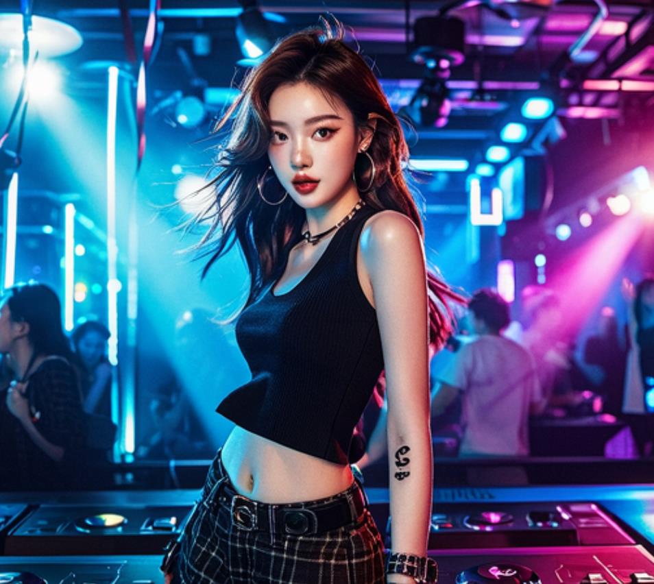 女生蹦迪最随意的动作