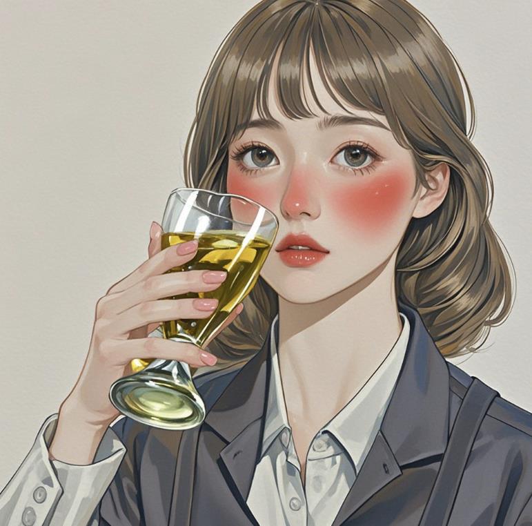 女人喝酒脸红说明什么