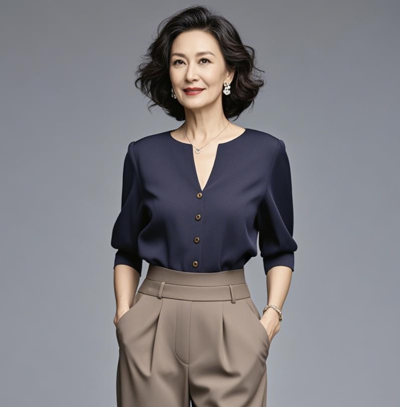 50岁女人应该怎样穿搭