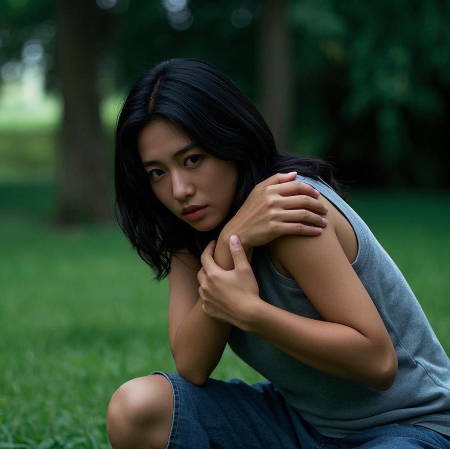 女人被抱就蹲下是躲避吗