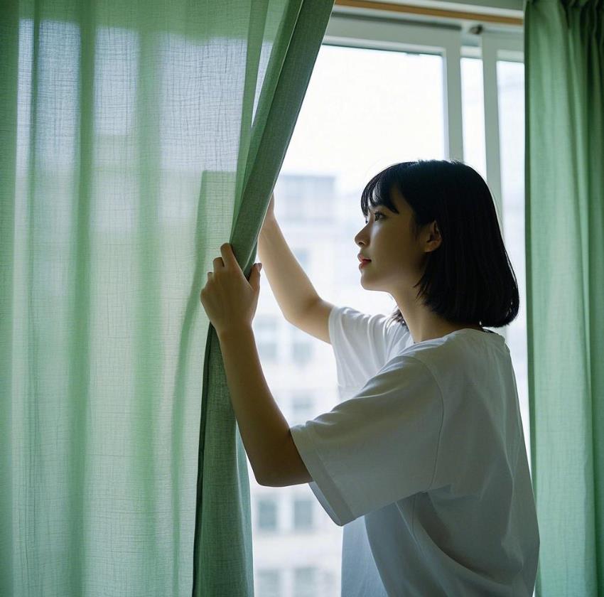 女人拉窗帘什么意思