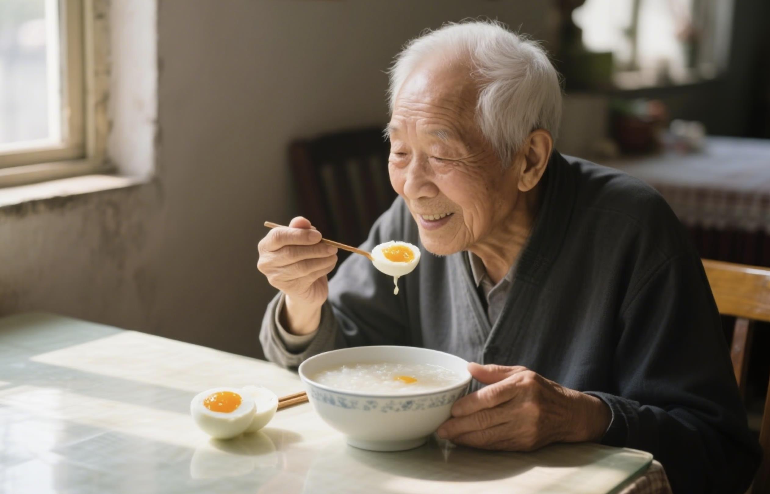 老人吃咸鸭蛋好不好
