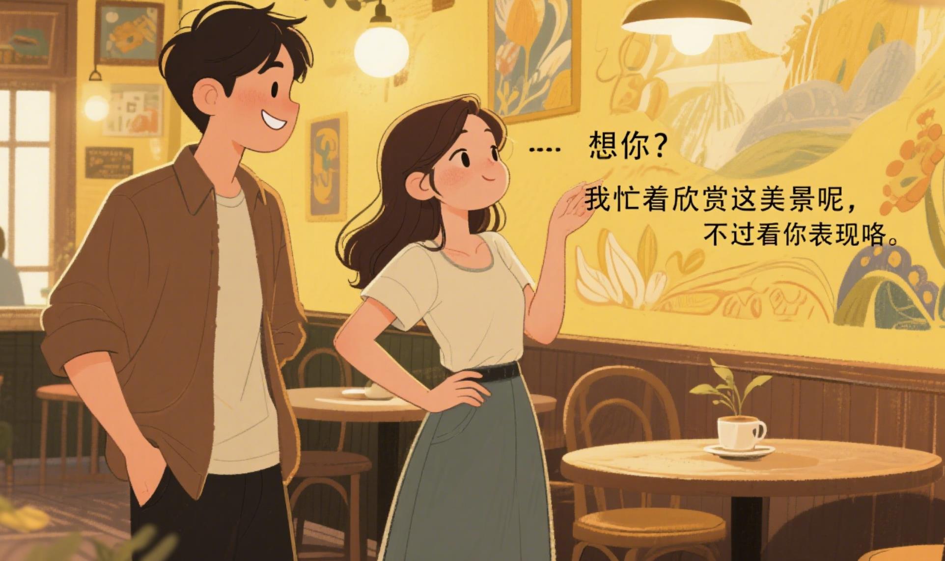 一个男生问你想他没怎么回答